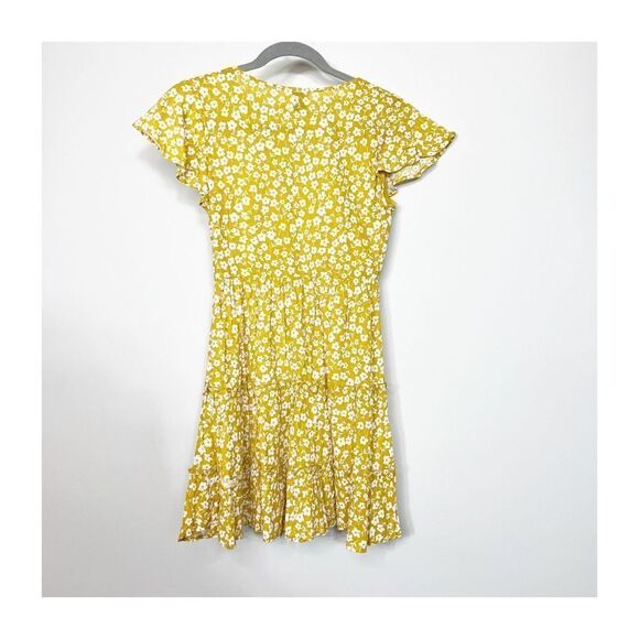 Princess Polly Foster Mini Dress Yellow Floral Womens Size 2 - Picture 4 of 9